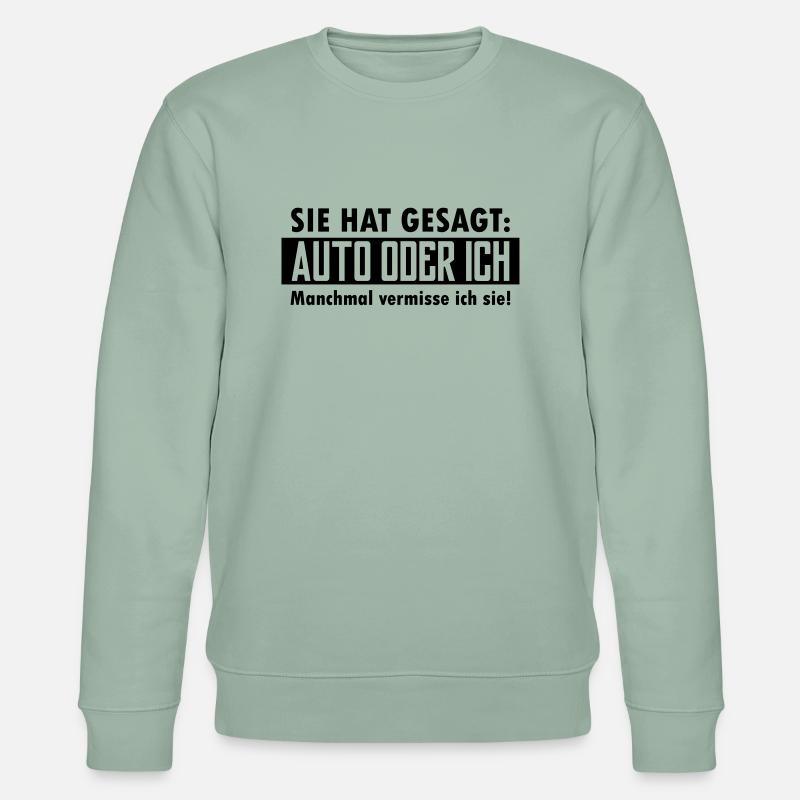 auto oder ich - Stanley/Stella Unisex Bio-Sweatshirt CHANGER  - Helles Graugrün