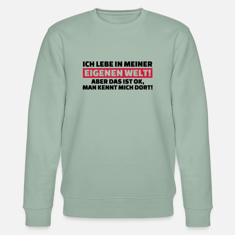 Eigene Welt - Stanley/Stella Unisex Bio-Sweatshirt CHANGER  - Helles Graugrün