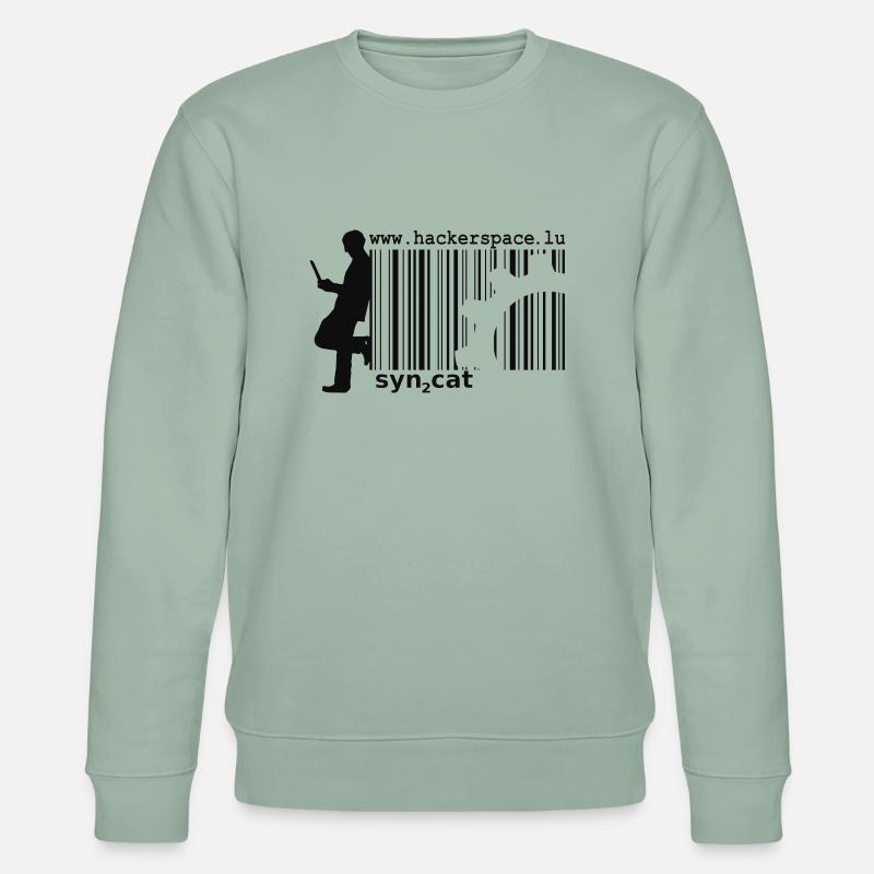 syn2cat hackerspace - Stanley/Stella Unisex Bio-Sweatshirt CHANGER  - Helles Graugrün