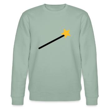 Zauberer - Stanley/Stella Unisex Bio-Sweatshirt CHANGER  - Helles Graugrün - Vorne - Jaron (178cm) & Liana (172cm)