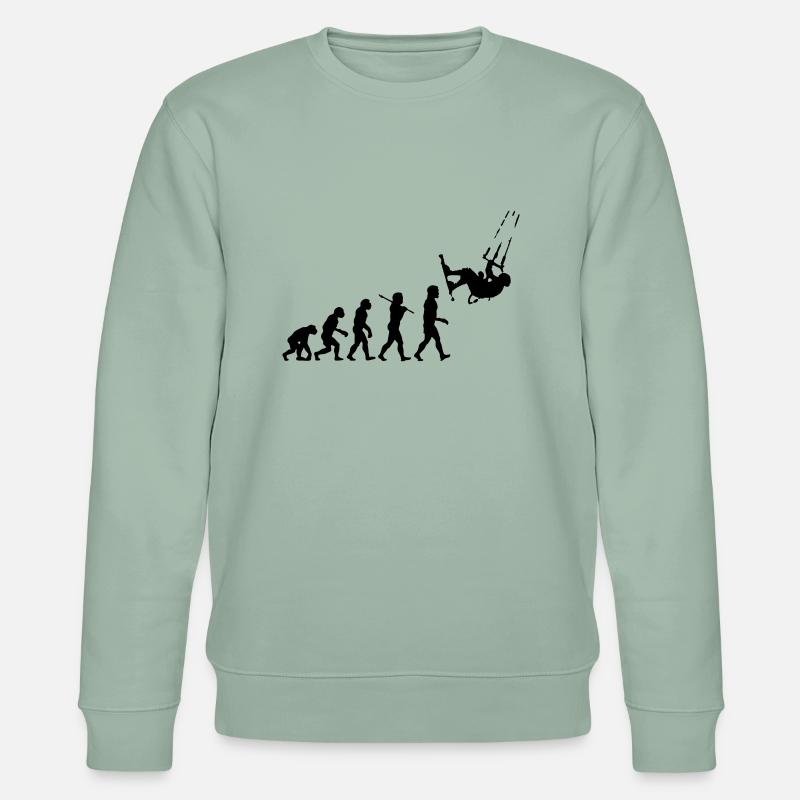 Kitesurf Evolution - Stanley/Stella Unisex Bio-Sweatshirt CHANGER  - Helles Graugrün