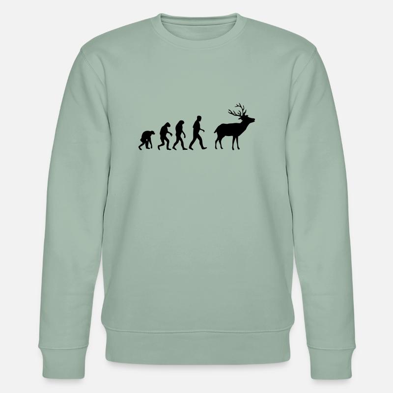 cerf evolution - Sweat bio CHANGER Stanley/Stella Unisexe - vert de gris clair