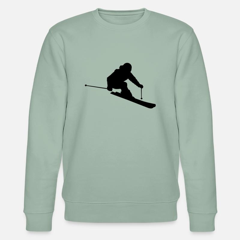 Skier 2 (Vector) - Stanley/Stella Unisex Bio-Sweatshirt CHANGER  - Helles Graugrün