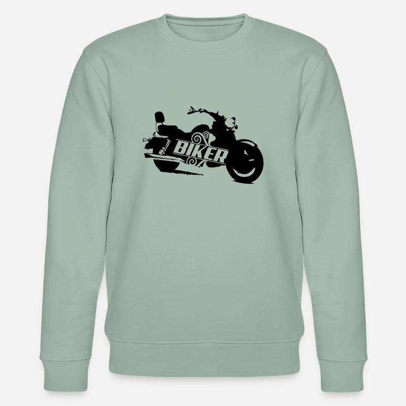 motorrad_1 - Stanley/Stella Unisex Bio-Sweatshirt CHANGER  - Helles Graugrün