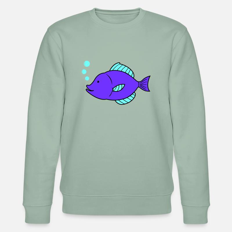 Bande dessinée de poisson - Sweat bio CHANGER Stanley/Stella Unisexe - vert de gris clair