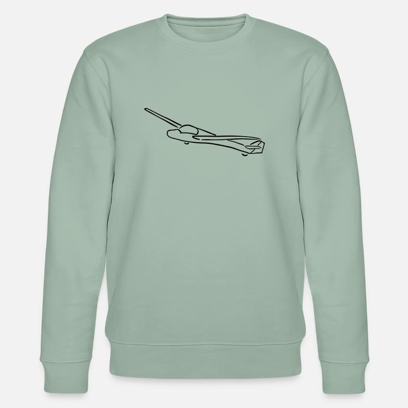 Segelflugzeug - Stanley/Stella Unisex Bio-Sweatshirt CHANGER  - Helles Graugrün