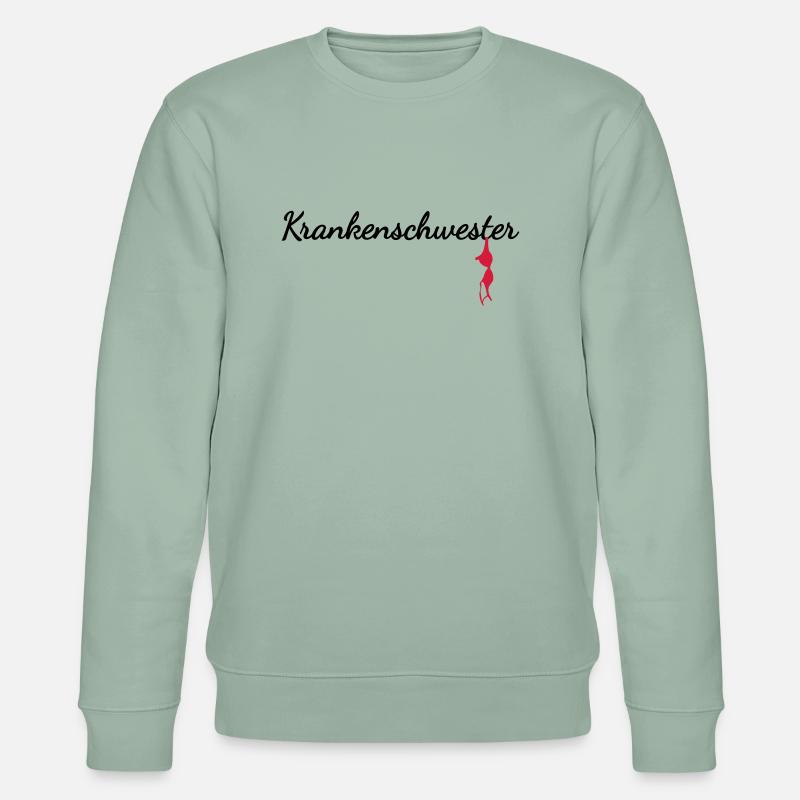 Krankenschwester - Stanley/Stella Unisex Bio-Sweatshirt CHANGER  - Helles Graugrün