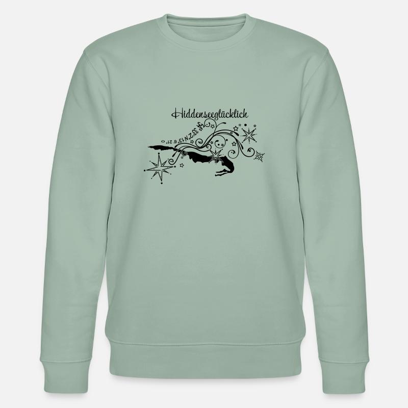 Hiddenseeglücklich logo - Stanley/Stella Unisex Bio-Sweatshirt CHANGER  - Helles Graugrün