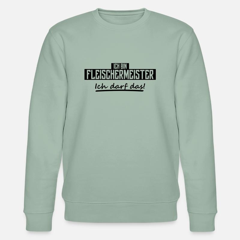 ich bin fleischermeister - Stanley/Stella Unisex Bio-Sweatshirt CHANGER  - Helles Graugrün