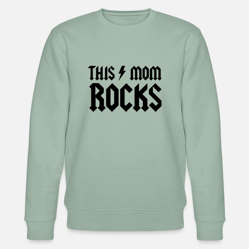 This Mom Rocks - Stanley/Stella Unisex Bio-Sweatshirt CHANGER  - Helles Graugrün