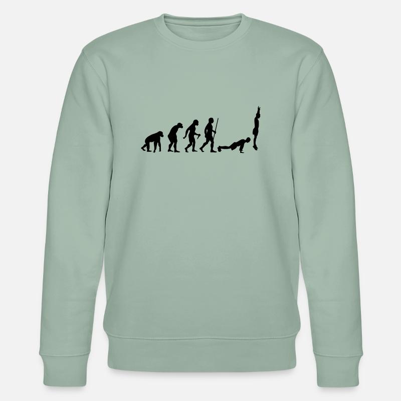 Evolution Burpee - Sweat bio CHANGER Stanley/Stella Unisexe - vert de gris clair