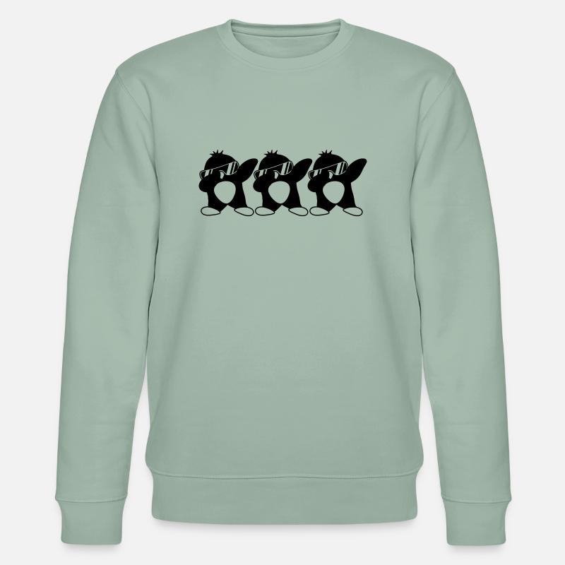 Team Pinguin Dab - Stanley/Stella Unisex Bio-Sweatshirt CHANGER  - Helles Graugrün