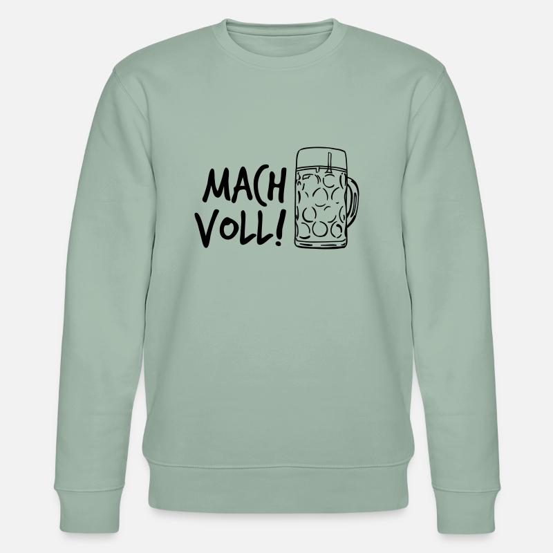 Mach voll! - Stanley/Stella Unisex Bio-Sweatshirt CHANGER  - Helles Graugrün