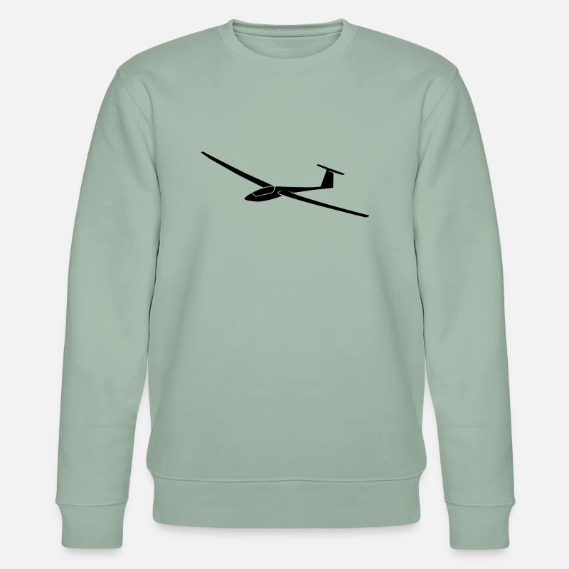 segelflugzeug_8 - Stanley/Stella Unisex Bio-Sweatshirt CHANGER  - Helles Graugrün