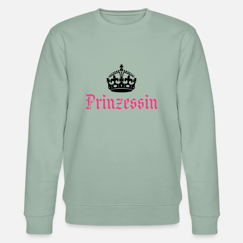 Prinzessin Krone - Stanley/Stella Unisex Bio-Sweatshirt CHANGER - Helles Graugrün