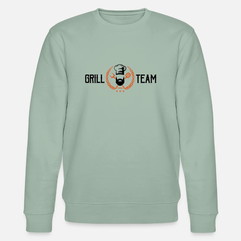 grill team design - Stanley/Stella Unisex Bio-Sweatshirt CHANGER  - Helles Graugrün