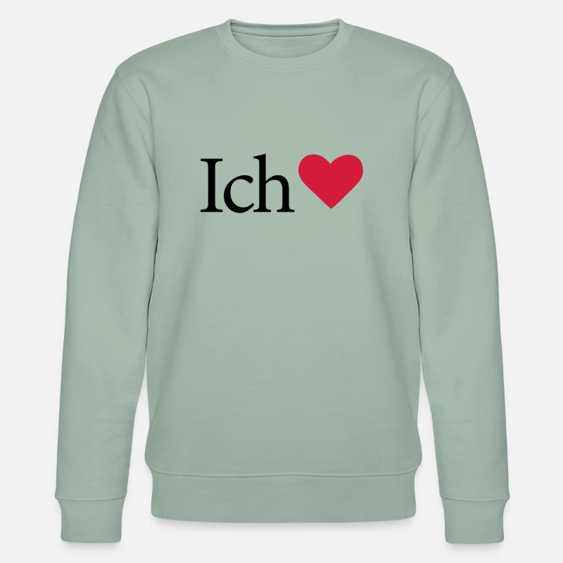 I Love - Stanley/Stella Unisex Bio-Sweatshirt CHANGER  - Helles Graugrün