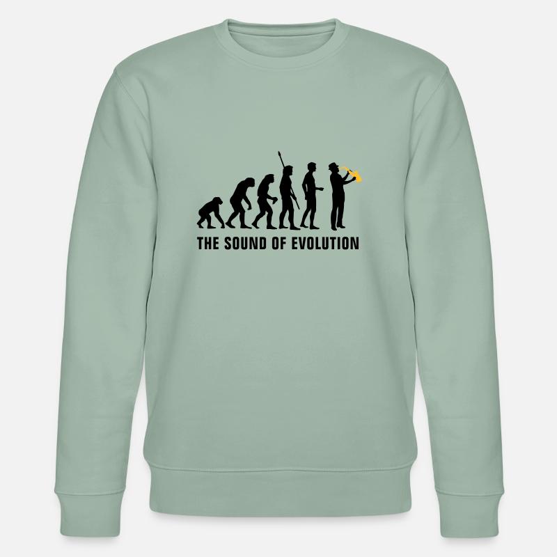 evolution_saxophon_b_2c - Stanley/Stella CHANGER Unisex Organic Sweatshirt - aloe