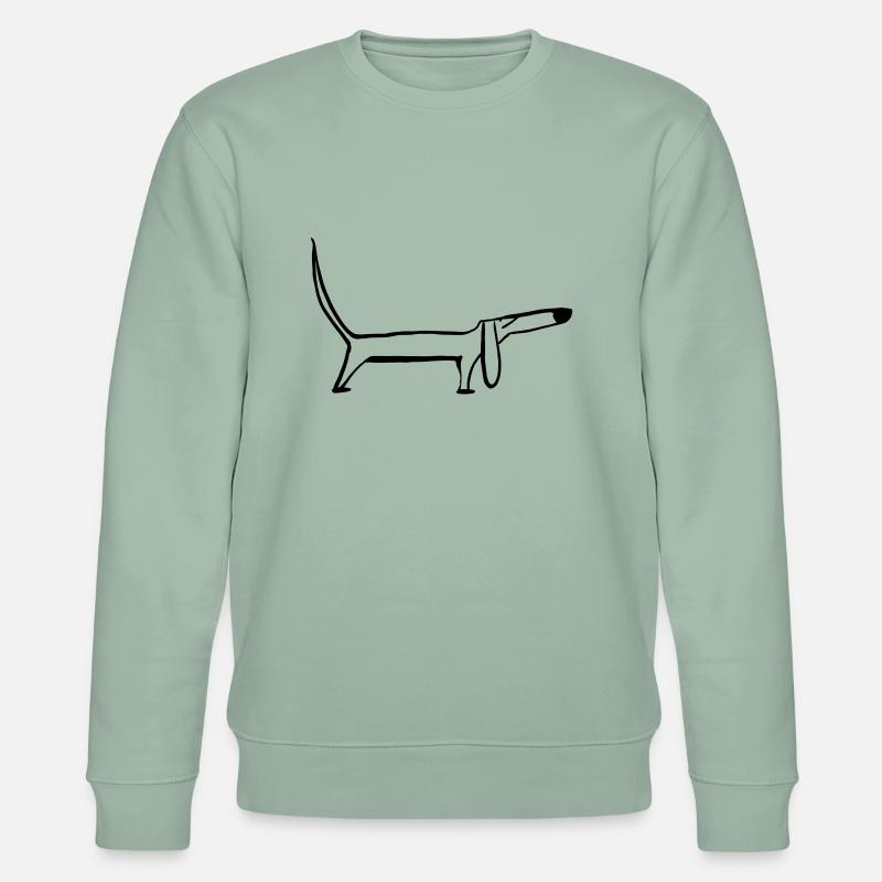 Dackel - Stanley/Stella Unisex Bio-Sweatshirt CHANGER  - Helles Graugrün