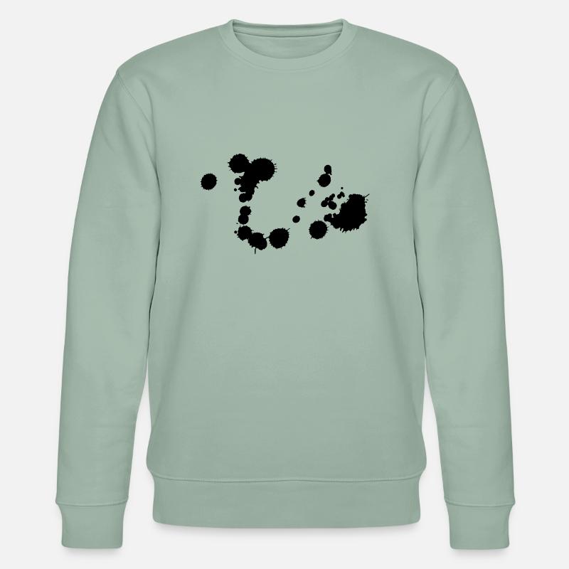 kleckse_01 - Stanley/Stella Unisex Bio-Sweatshirt CHANGER  - Helles Graugrün