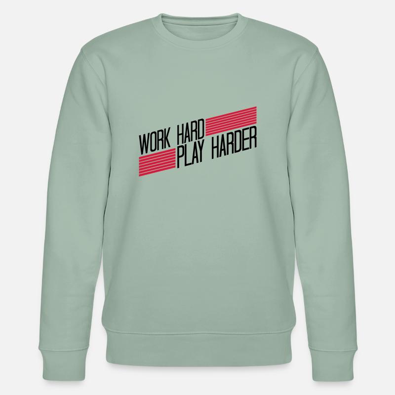 Play Harder Logo - Stanley/Stella Unisex Bio-Sweatshirt CHANGER  - Helles Graugrün