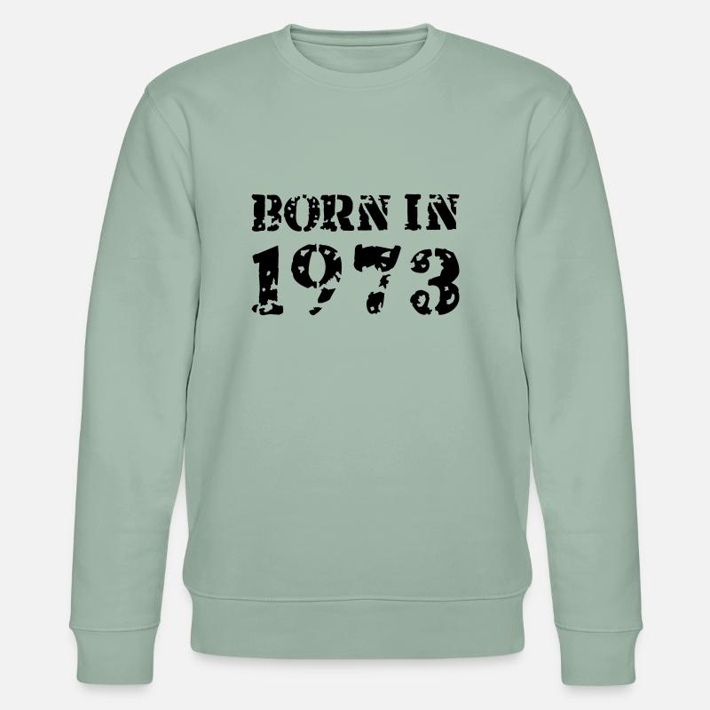 Born in 1973 - Stanley/Stella Unisex Bio-Sweatshirt CHANGER  - Helles Graugrün