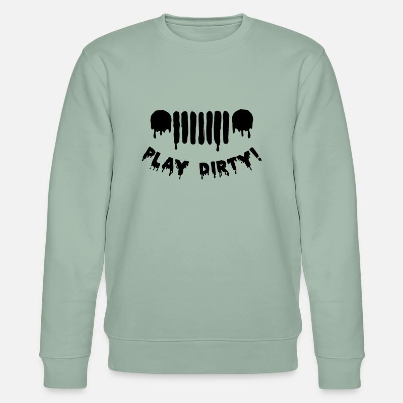 Jeep Guys - play dirty - Stanley/Stella Unisex Bio-Sweatshirt CHANGER  - Helles Graugrün