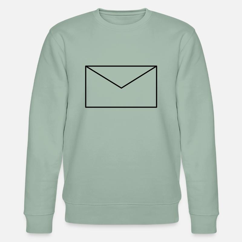 Brief Umschlag Vektor - Stanley/Stella Unisex Bio-Sweatshirt CHANGER  - Helles Graugrün