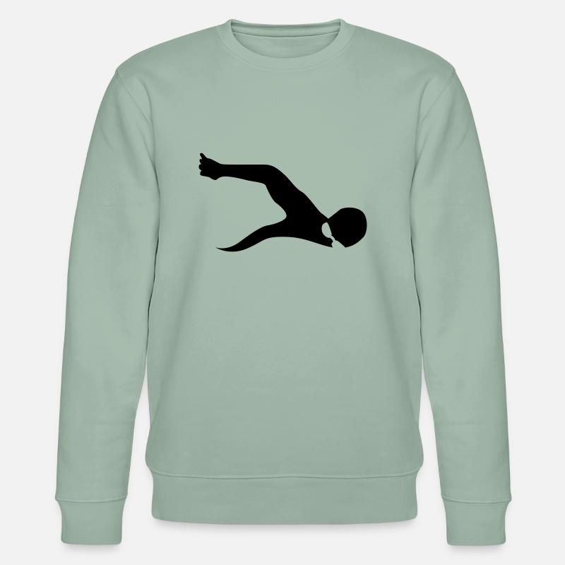Schwimmen - Stanley/Stella Unisex Bio-Sweatshirt CHANGER  - Helles Graugrün