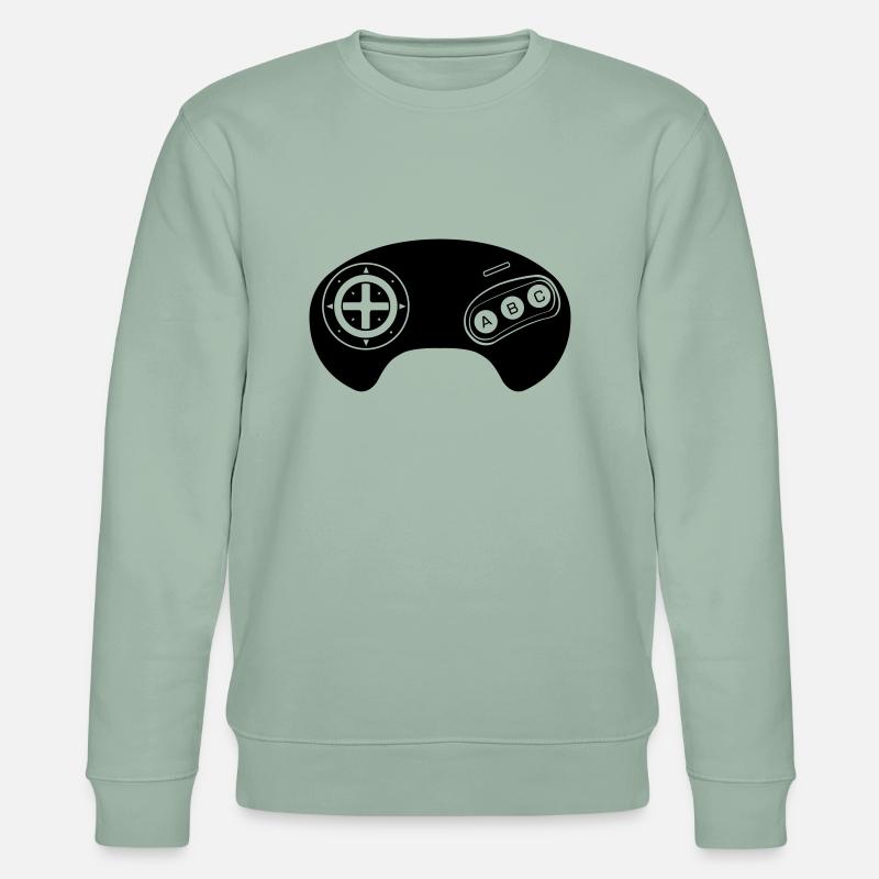 Mega Retro Controller - Stanley/Stella Unisex Bio-Sweatshirt CHANGER - Helles Graugrün