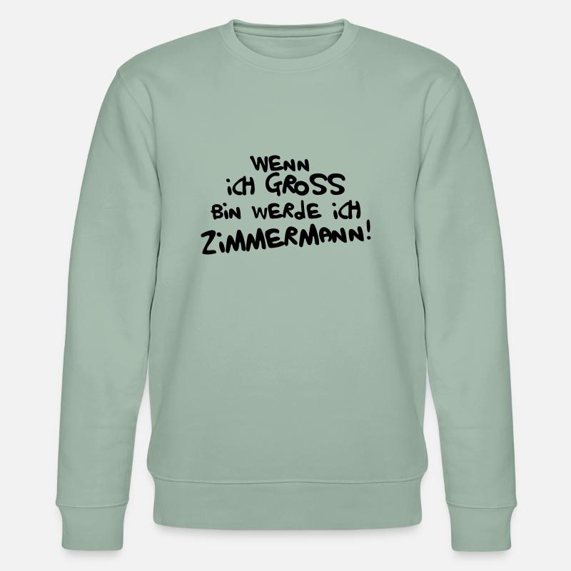 Ich werde Zimmermann - Stanley/Stella Unisex Bio-Sweatshirt CHANGER  - Helles Graugrün