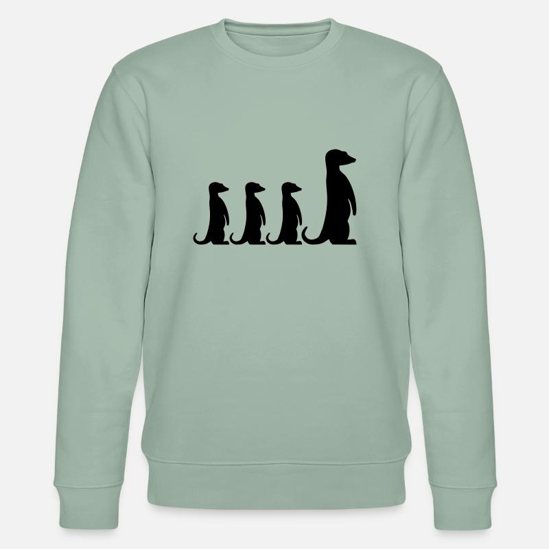 Erdmännchen - Stanley/Stella Unisex Bio-Sweatshirt CHANGER  - Helles Graugrün