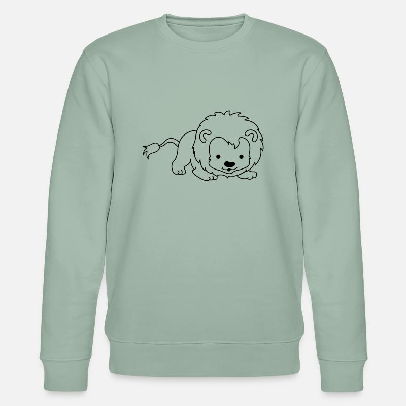 kleiner_loewe_01 - Stanley/Stella Unisex Bio-Sweatshirt CHANGER  - Helles Graugrün