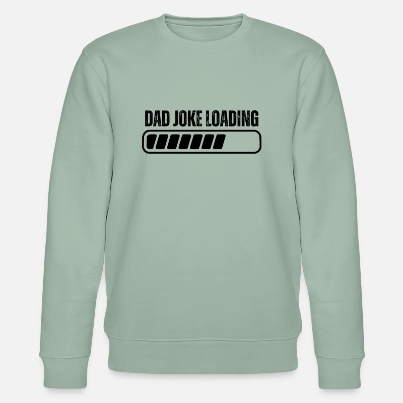 Papa Witz wird geladen - Stanley/Stella Unisex Bio-Sweatshirt CHANGER  - Helles Graugrün