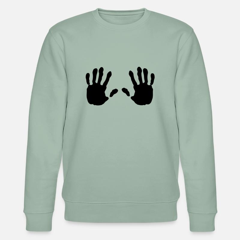 haende, Hand - Stanley/Stella Unisex Bio-Sweatshirt CHANGER  - Helles Graugrün