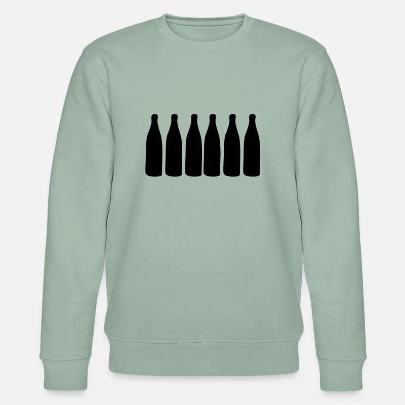 bierflaschen2 - Stanley/Stella Unisex Bio-Sweatshirt CHANGER  - Helles Graugrün