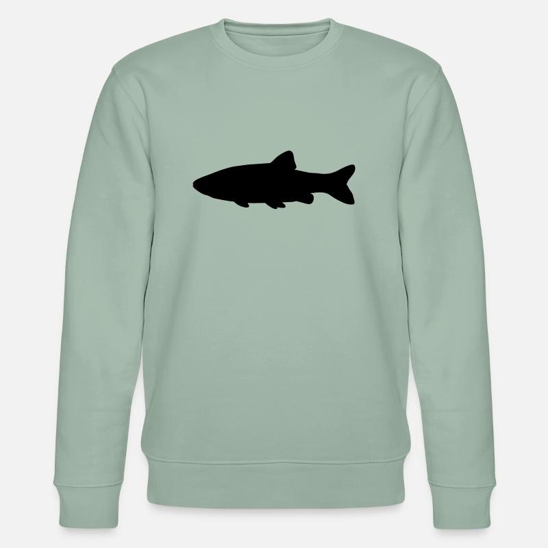 Chiot de silhouette de poisson - Sweat bio CHANGER Stanley/Stella Unisexe - vert de gris clair