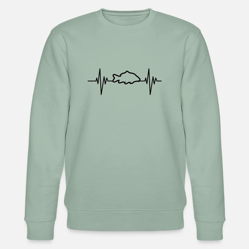 Carp Pulse - Stanley/Stella Unisex Bio-Sweatshirt CHANGER  - Helles Graugrün
