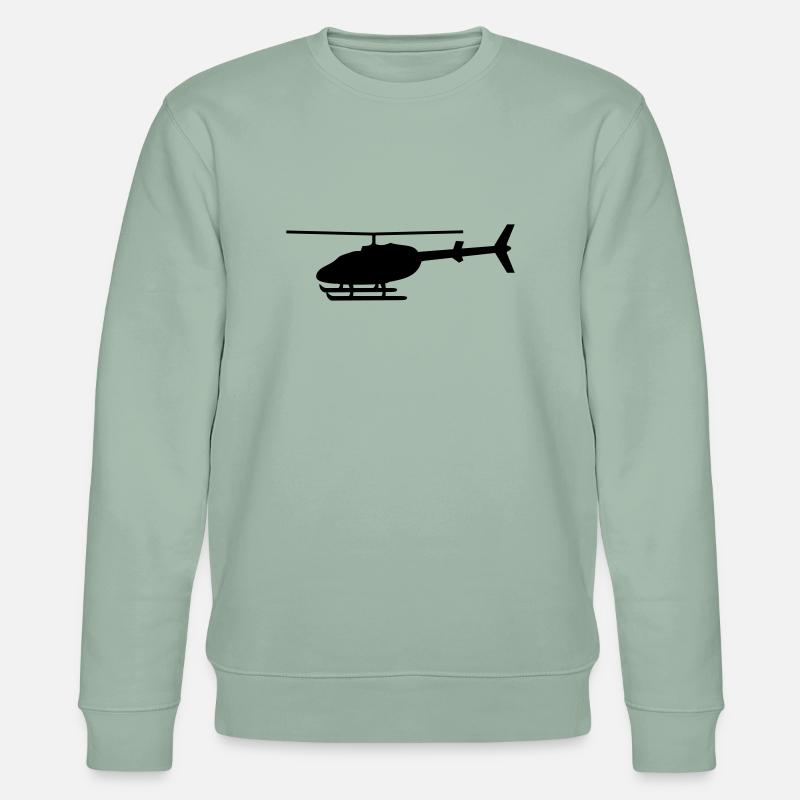 Hubschrauber - Stanley/Stella Unisex Bio-Sweatshirt CHANGER  - Helles Graugrün