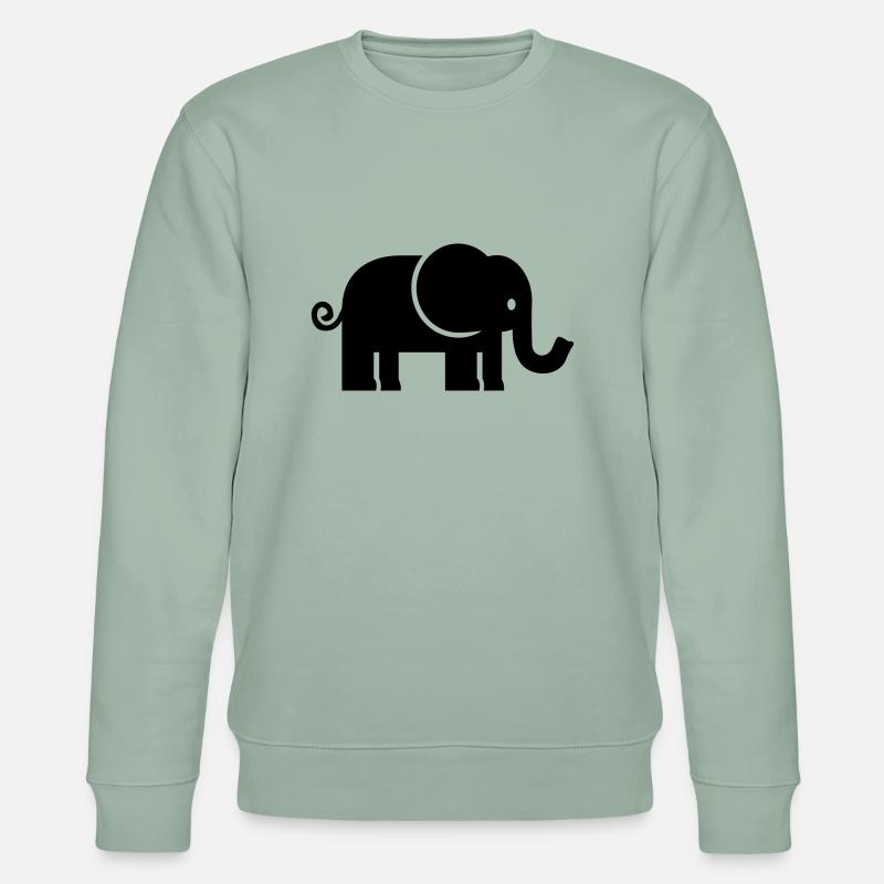 Elefant - Stanley/Stella Unisex Bio-Sweatshirt CHANGER  - Helles Graugrün