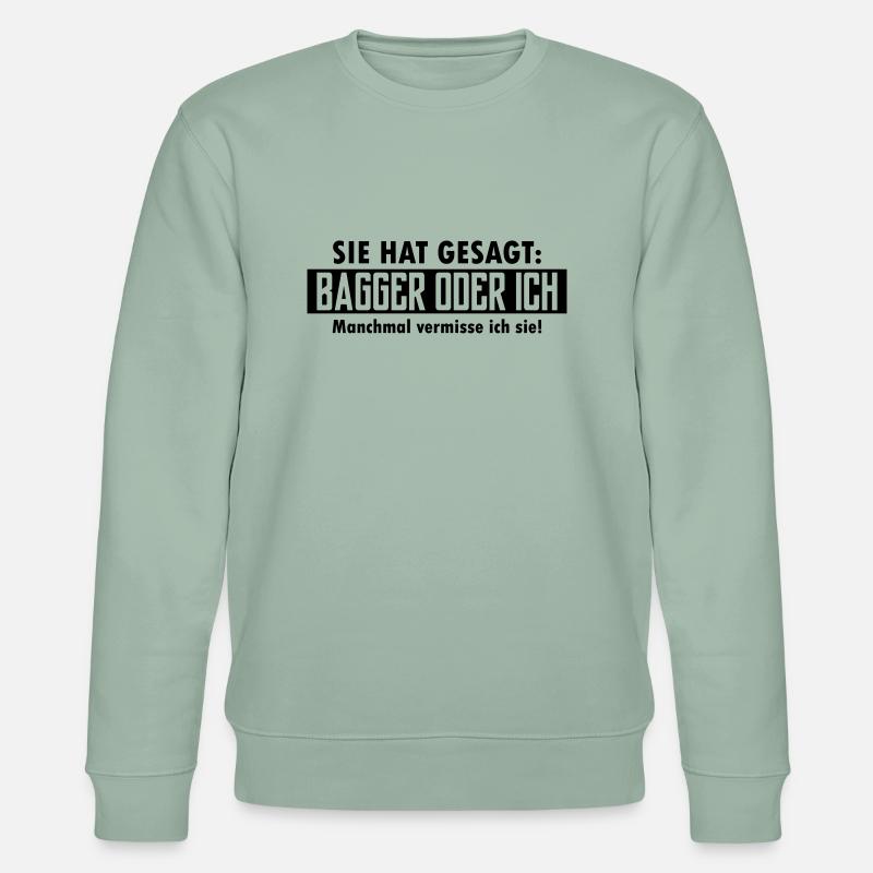 bagger oder ich - Stanley/Stella Unisex Bio-Sweatshirt CHANGER  - Helles Graugrün