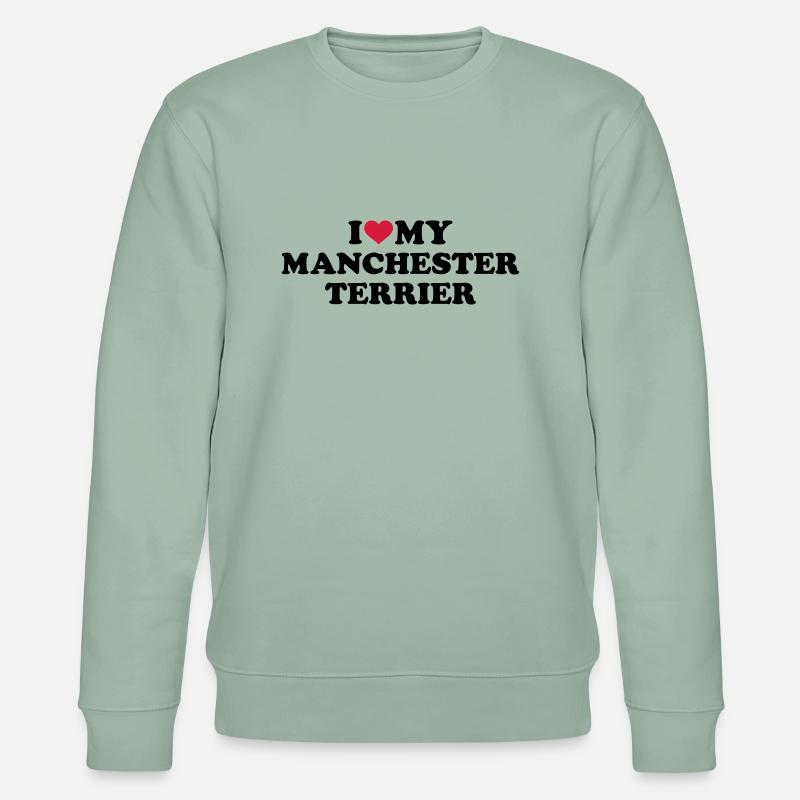 Manchester Terrier - Stanley/Stella Unisex Bio-Sweatshirt CHANGER  - Helles Graugrün