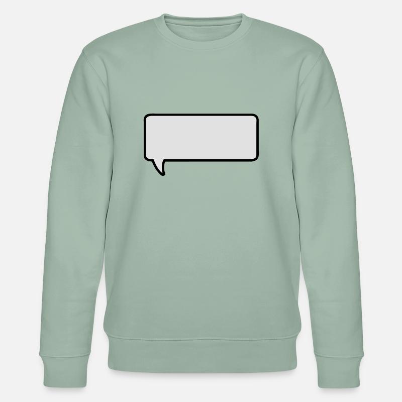 sprechblase mit deinem text - Stanley/Stella Unisex Bio-Sweatshirt CHANGER - Helles Graugrün