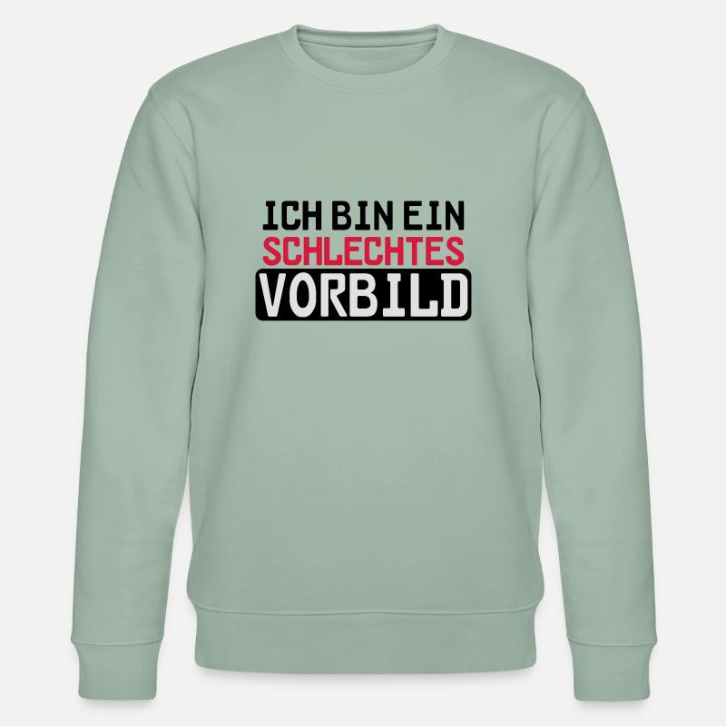 Schlechtes Vorbild - Stanley/Stella Unisex Bio-Sweatshirt CHANGER  - Helles Graugrün