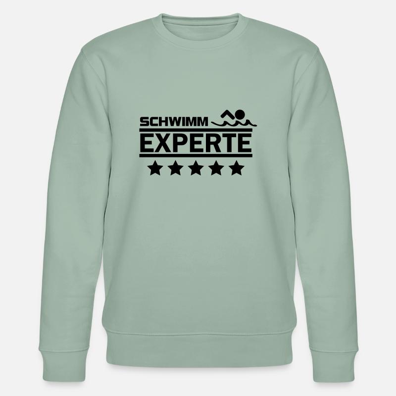 schwimm experte - Stanley/Stella Unisex Bio-Sweatshirt CHANGER  - Helles Graugrün
