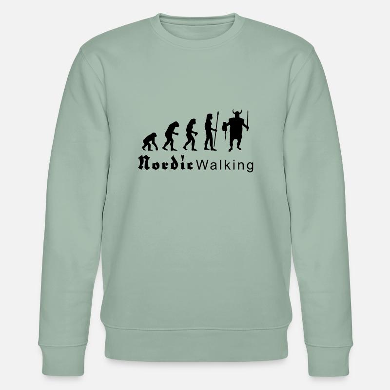 evolution_nordicwalking1 - Stanley/Stella Unisex Bio-Sweatshirt CHANGER  - Helles Graugrün