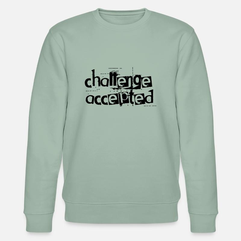 challenge: accepted - Stanley/Stella Unisex Bio-Sweatshirt CHANGER  - Helles Graugrün