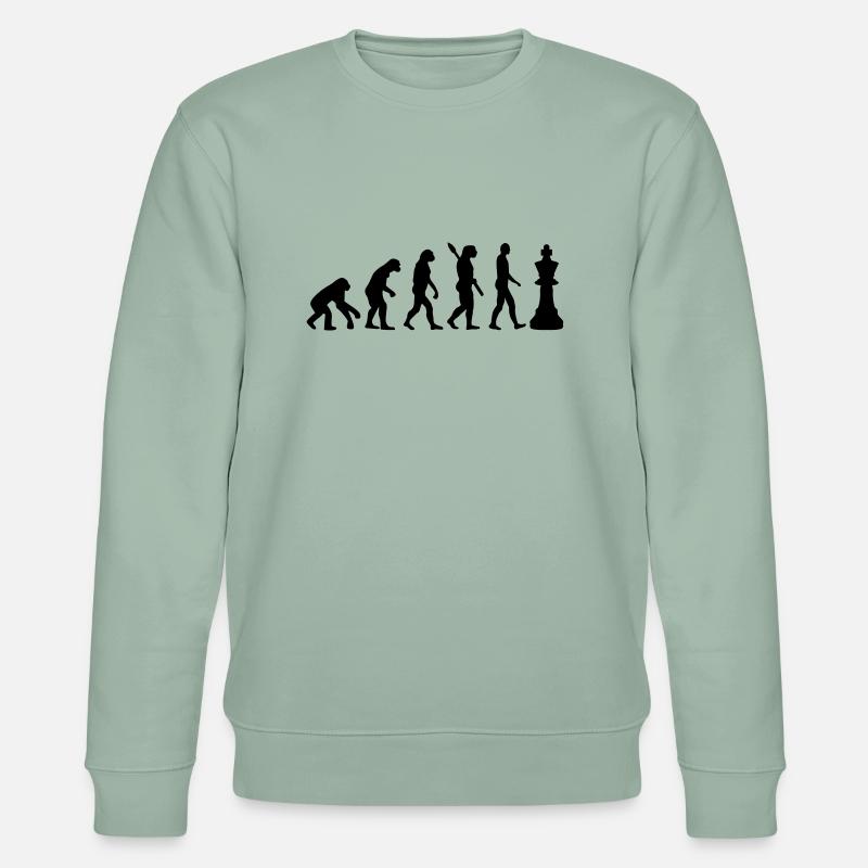 Schach - Stanley/Stella Unisex Bio-Sweatshirt CHANGER  - Helles Graugrün