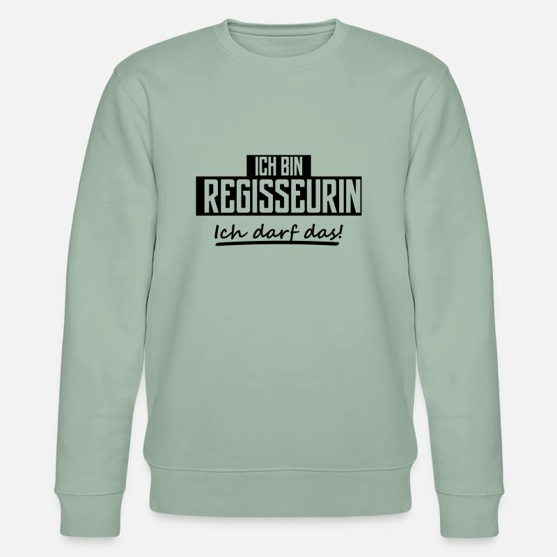 ich bin regisseurin - Stanley/Stella Unisex Bio-Sweatshirt CHANGER  - Helles Graugrün