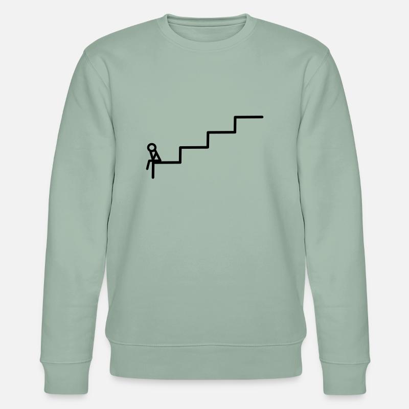 Die Treppe - Stanley/Stella Unisex Bio-Sweatshirt CHANGER  - Helles Graugrün